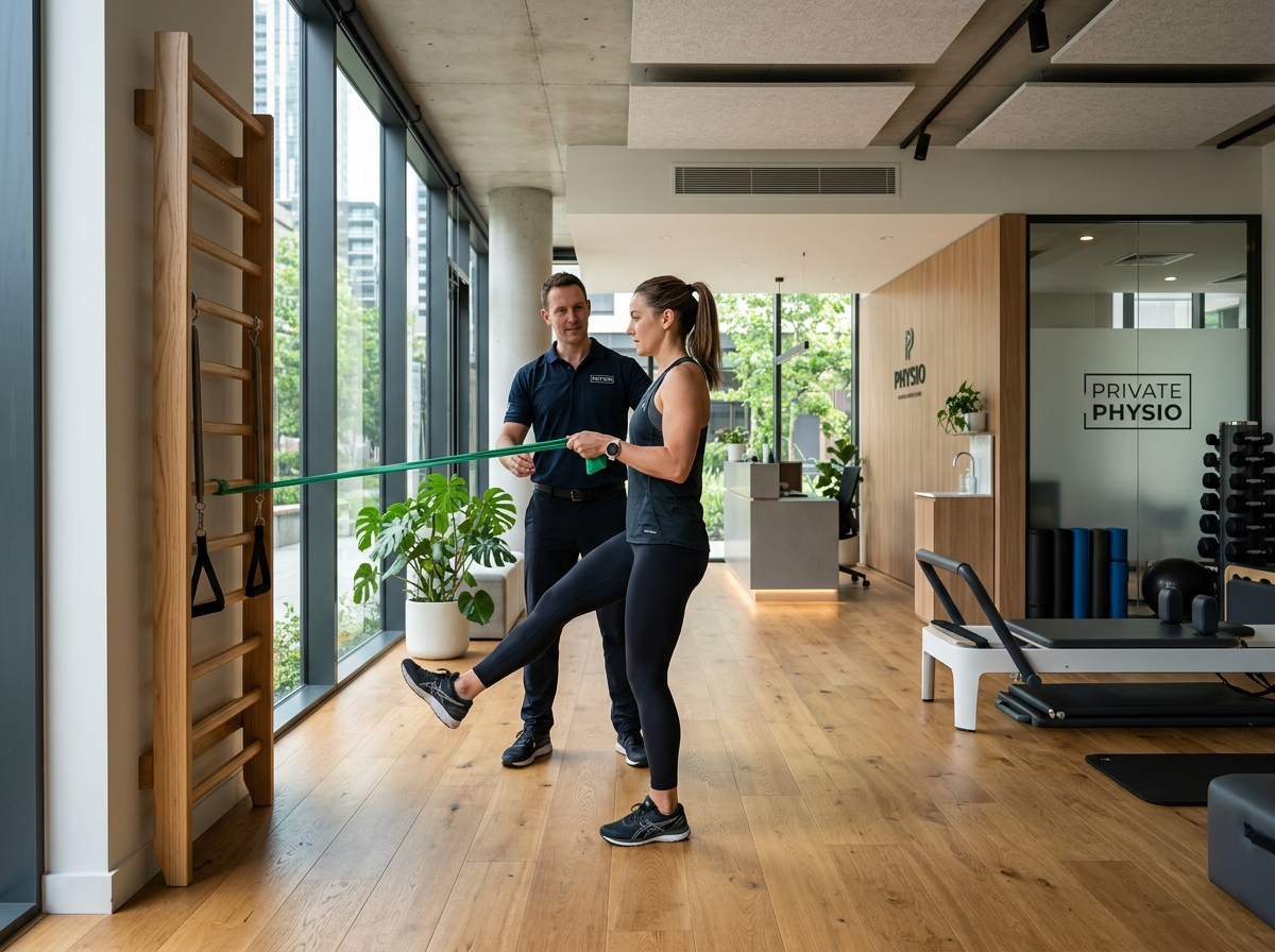 Physiotherapy rehabilitation and active movement exercise in clinic